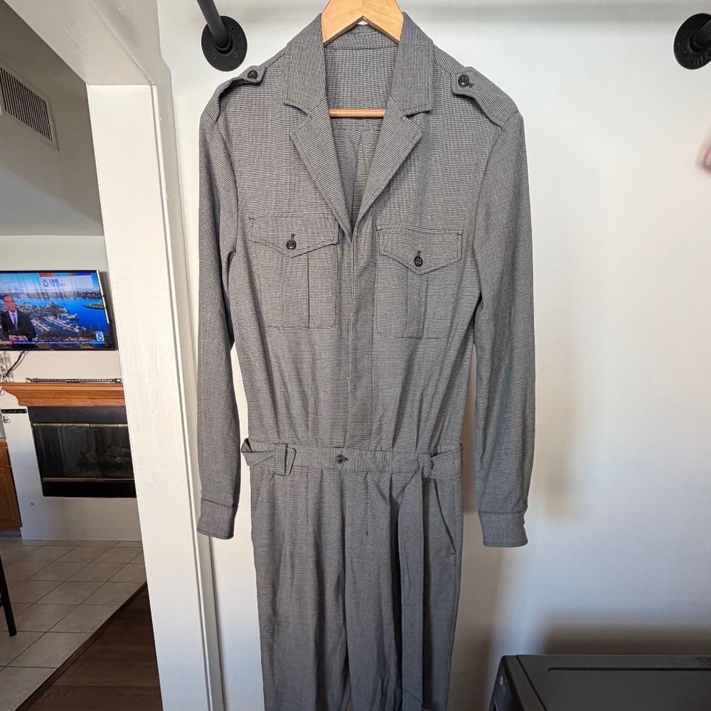 Zara gray patterned jumpsuit - image 1